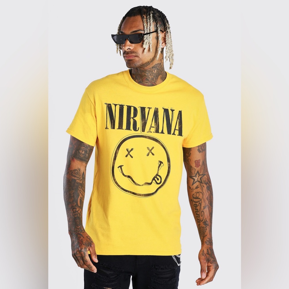 Urban Outfitters UO Yellow Nirvana T-Shirt